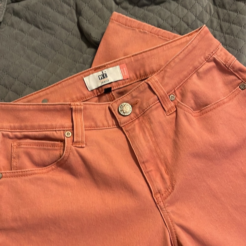 *Cabi jeans size 6 curvy skinny like new style 5311 brick fist color 5 pocket